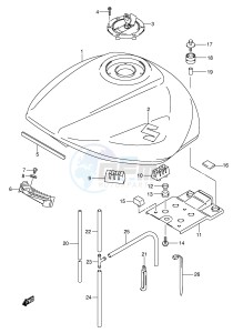 GSF650 (E2) Bandit drawing FUEL TANK