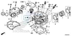 TRX420FM2E TRX420 Europe Direct - (ED) drawing CYLINDER HEAD