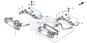 TRX350 FOURTRAX drawing TAILLIGHT