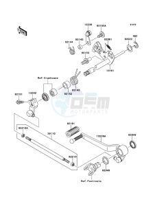 Z750R ZR750NBF FR GB XX (EU ME A(FRICA) drawing Gear Change Mechanism