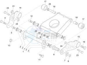 MP3 500 LT Sport-Business NOABS-ABS E4 (EMEA) drawing Swinging arm