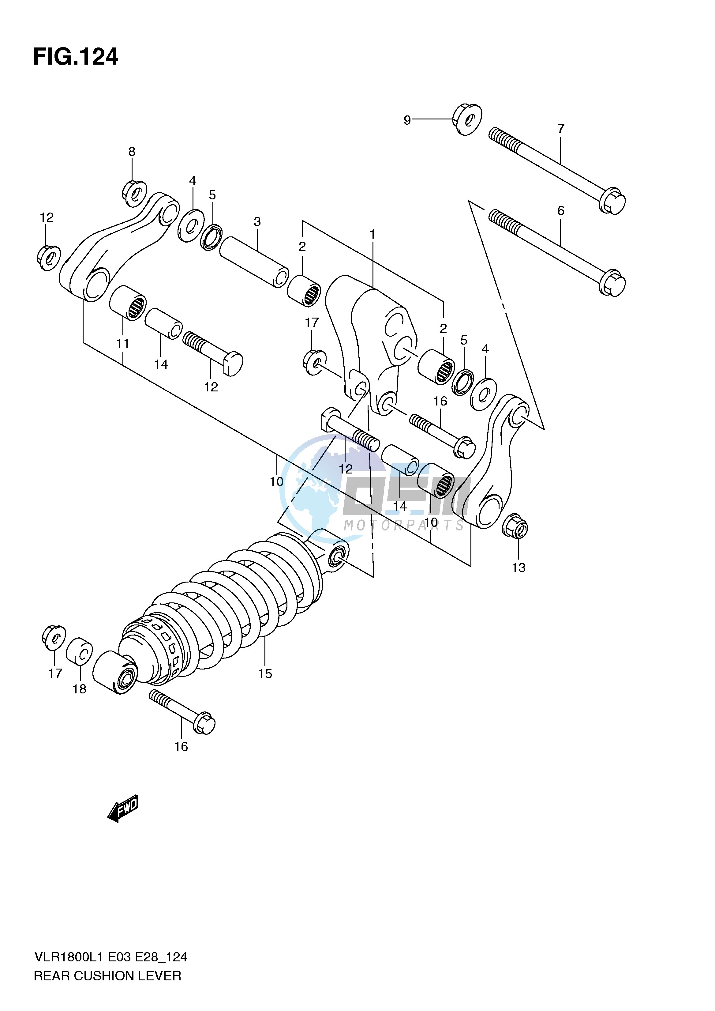 REAR CUSHION LEVER (VLR1800L1 E28)