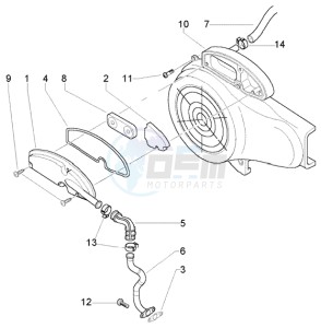 Zip 50 4T drawing Cover - secondary air filter box