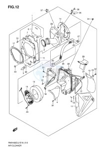 RMX450 drawing AIR CLEANER