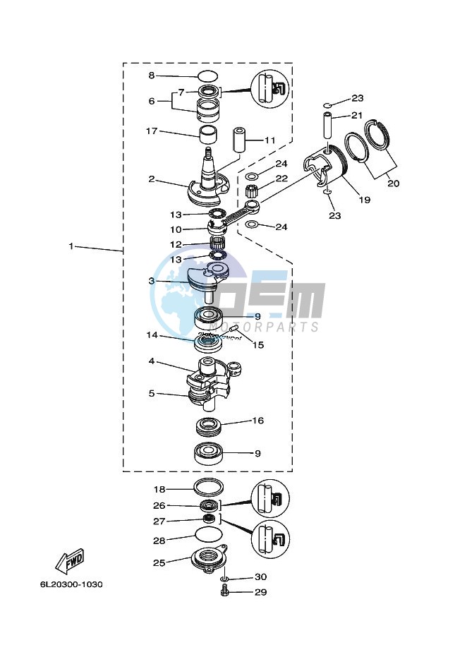 CRANKSHAFT--PISTON