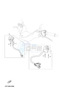 YP125R X-MAX125 X-MAX125 (2ABA 2ABA 2ABA) drawing HANDLE SWITCH & LEVER