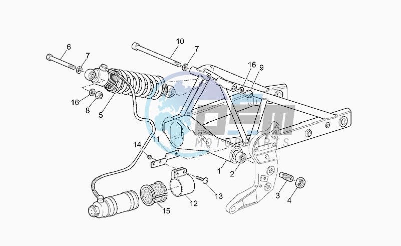 Swing arm and rear shock absorber