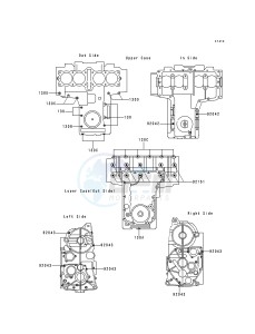 ZR 750 F [ZR-7] (F1) drawing CRANKCASE BOLT PATTERN