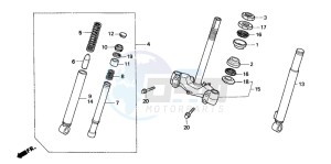 SK50M drawing FRONT FORK/STEERING STEM