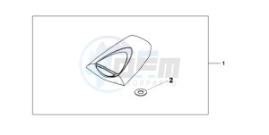 CBR600RRA UK - (E / 3E) drawing SEAT COWL *NHB01*