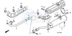 TRX420FEA Europe Direct - (ED / 4WD) drawing EXHAUST MUFFLER