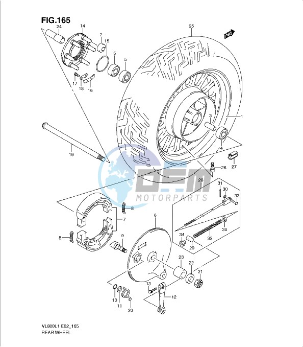 REAR WHEEL (VL800CL1 E19)