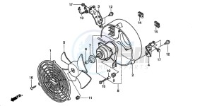 TRX450ES drawing COOLING FAN