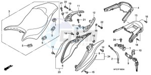 CB600F39 Europe Direct - (ED / ST) drawing SEAT/REAR COWL