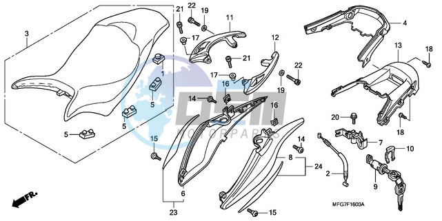 SEAT/REAR COWL