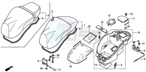 SRX50 drawing SEAT/ LUGGAGE BOX