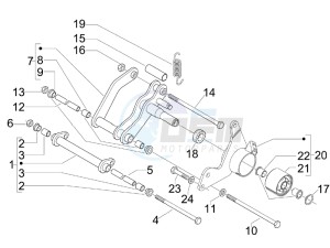 GTS 300 ie USA drawing Swinging arm