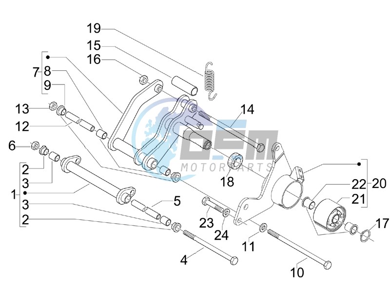 Swinging arm