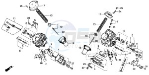 VT600CD drawing CARBURETOR (COMPONENT PARTS)