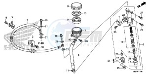 TRX420FA6F TRX420F Australia - (U) drawing RR. BRAKE MASTER CYLINDER