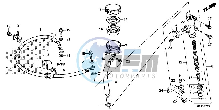 RR. BRAKE MASTER CYLINDER