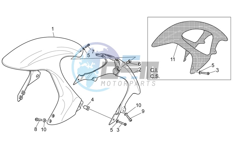 Front mudguard