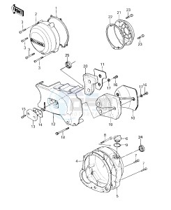 KZ 550 C [LTD] (C1-C2) [LTD] drawing ENGINE COVERS -- 80-81 C1_C2- -