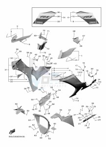 YZF1000 YZF-R1 (B3LG) drawing COWLING 3