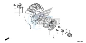 TRX680FAG Wave 110 - AFS110 UK - (E) drawing REAR WHEEL