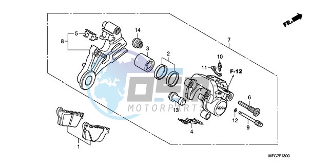 REAR BRAKE CALIPER (CB600F/F3)