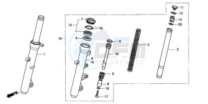 FES150A 125 S-WING drawing FRONT FORK