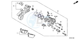 VTR2509 F / CMF LL drawing REAR BRAKE CALIPER