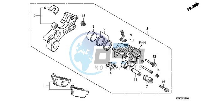 REAR BRAKE CALIPER