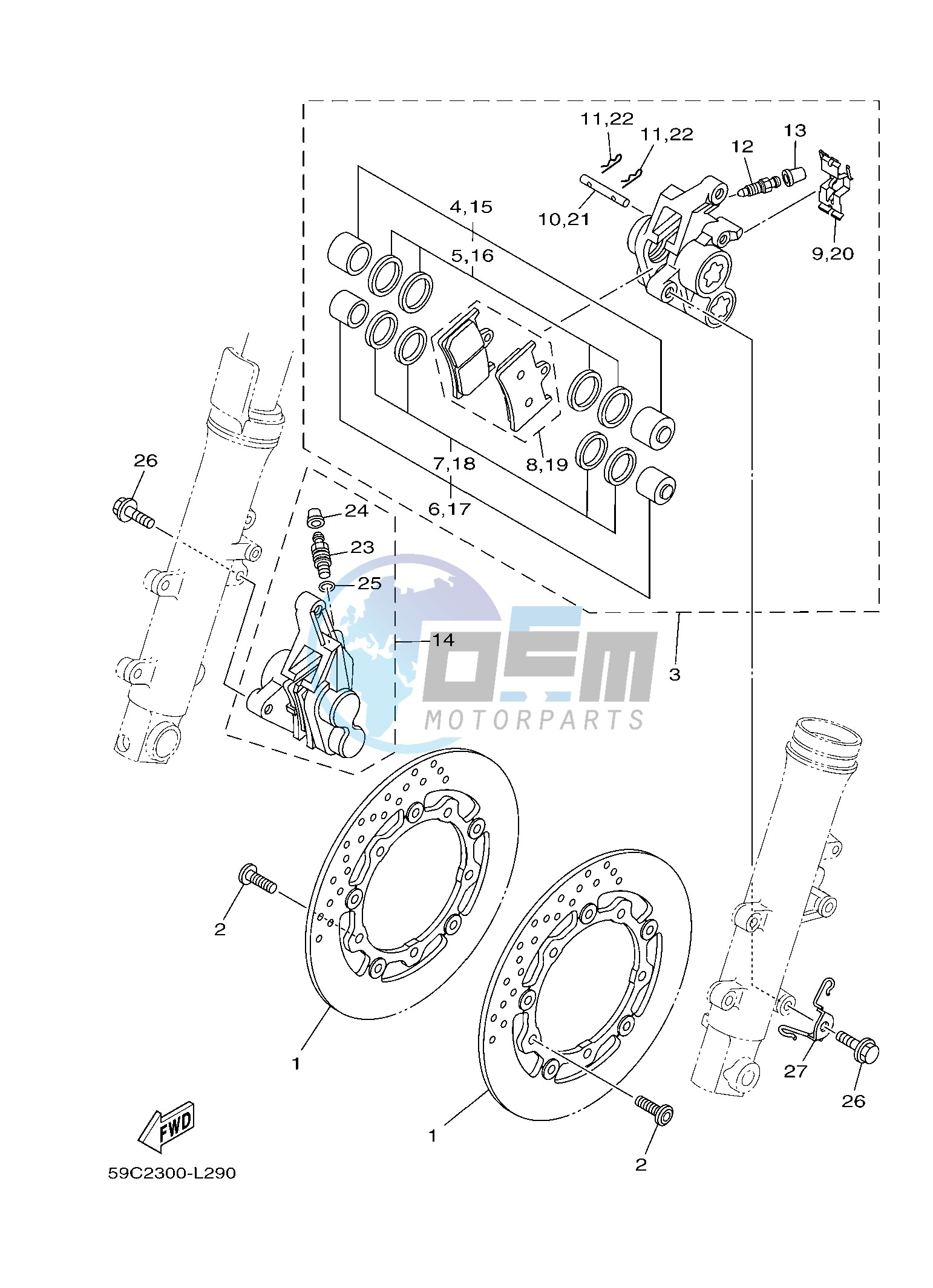 FRONT BRAKE CALIPER