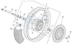 Nevada Classic IE 750 drawing Front wheel