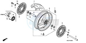 CBR600RRA BR - (BR) drawing FRONT WHEEL