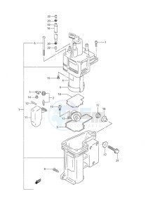 DF 70 drawing Fuel Vapor Separator (S/N 972016 to 2000)