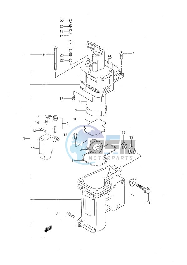 Fuel Vapor Separator (S/N 972016 to 2000)