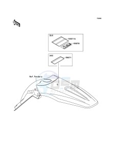 KX250F KX250T8F EU drawing Labels