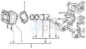 Runner 50 SP drawing Cylinder-piston-wrist pin assy