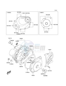 KLX 125 B (B6F) B6F drawing ENGINE COVER-- S- -