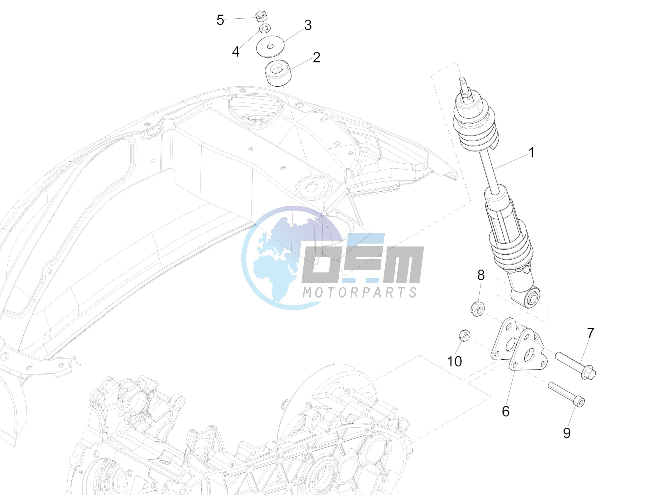 Rear suspension - Shock absorber/s