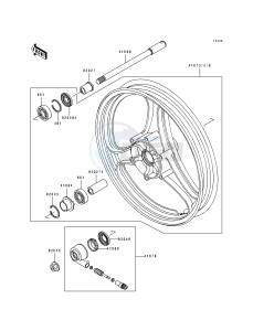 EX 500 A [EX500] (A4-A7) [EX500] drawing FRONT WHEEL