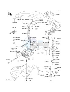 JS 800 A [800 SX-R] (A6F-A9F) A7F drawing HANDLE POLE