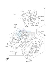 KLX 125 B (B6F) B6F drawing CRANKCASE