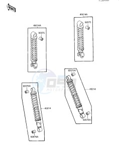 KLF 300 A [BAYOU 300] (A2) [BAYOU 300] drawing SHOCK ABSORBERS