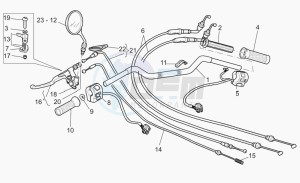 California 1100 EV PI Cat. Alum./Tit. PI Cat. drawing Handlebar - controls