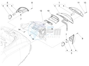 SXL 150 4T 3V CARB drawing Rear headlamps - Turn signal lamps