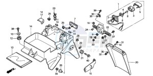 CBR600F3 drawing REAR FENDER