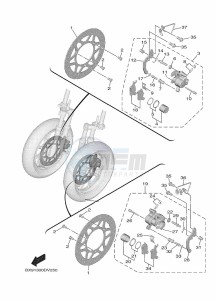 MWD300 TRICITY 300 (BED1) drawing FRONT BRAKE CALIPER